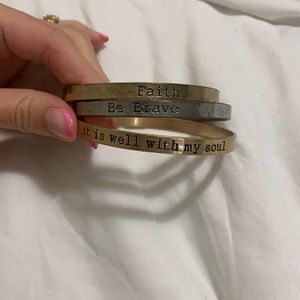 Set of Christian bracelets